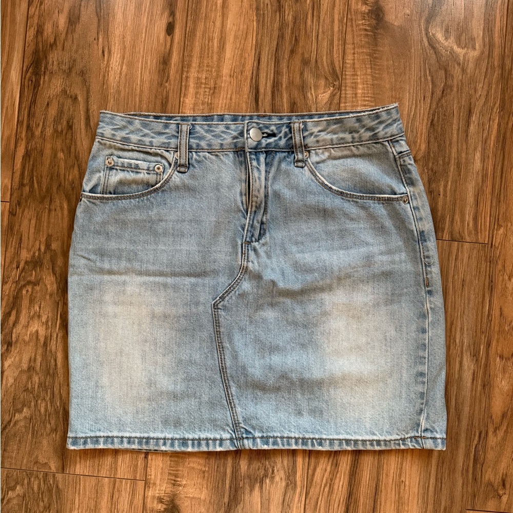 Brandy Melville Light Blue Denim Mini Skirt